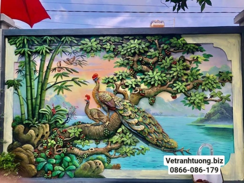tranh đắp nổi phù điêu