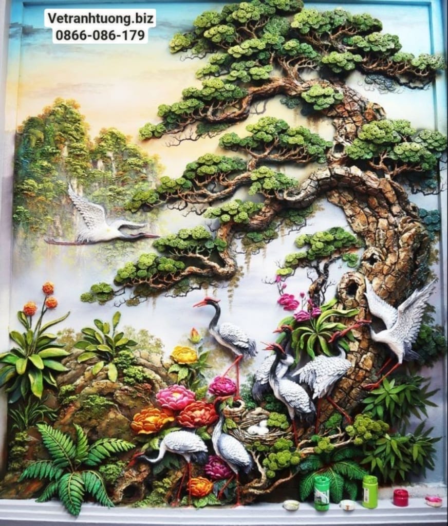 tranh đắp nổi đẹp