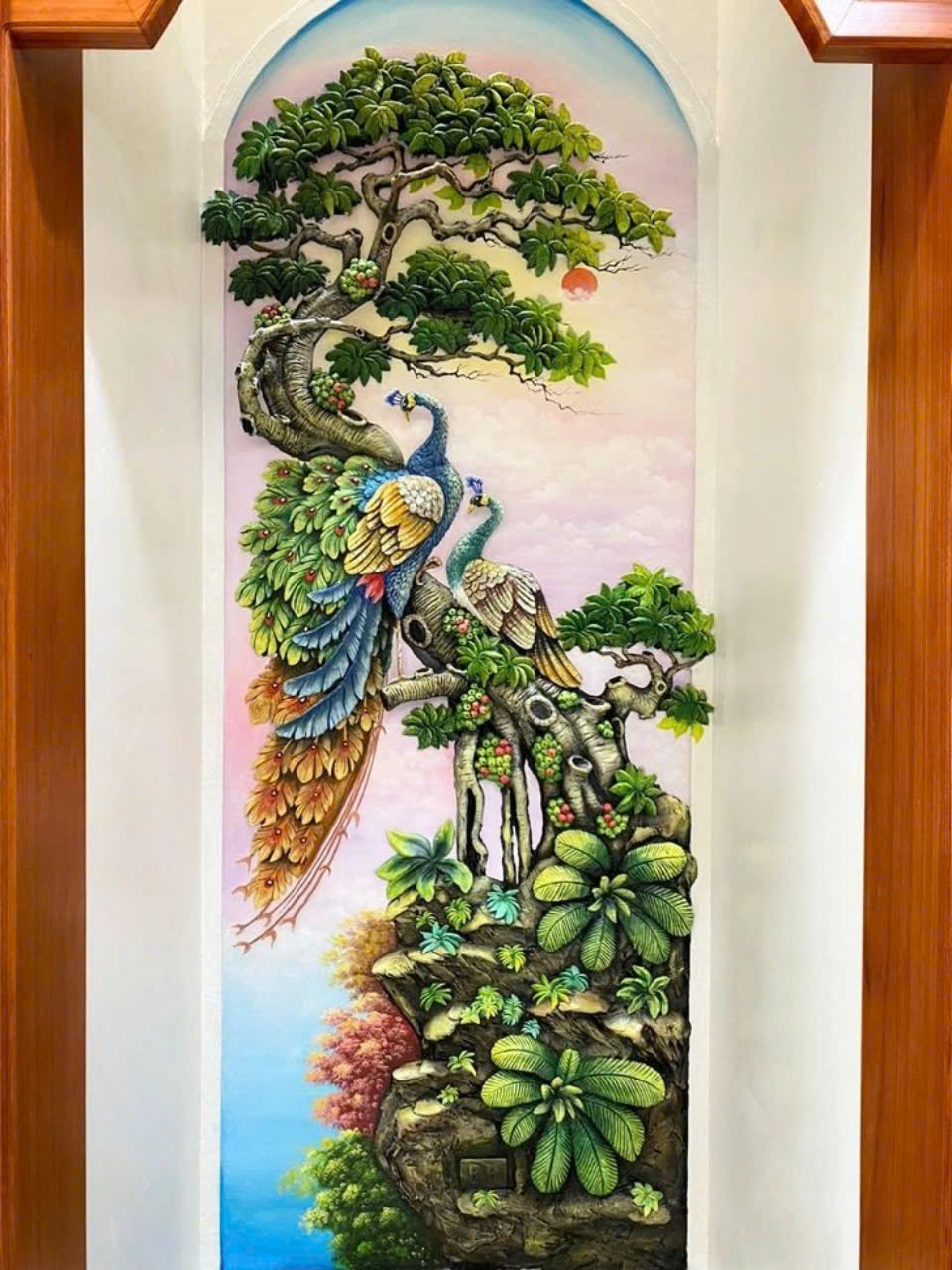 tranh đắp phù điêu